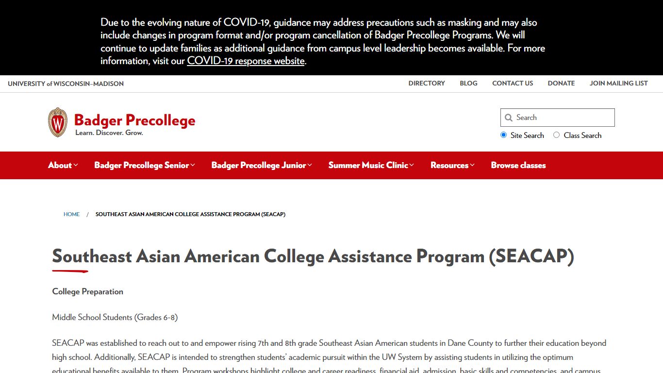 Southeast Asian American College Assistance Program (SEACAP)